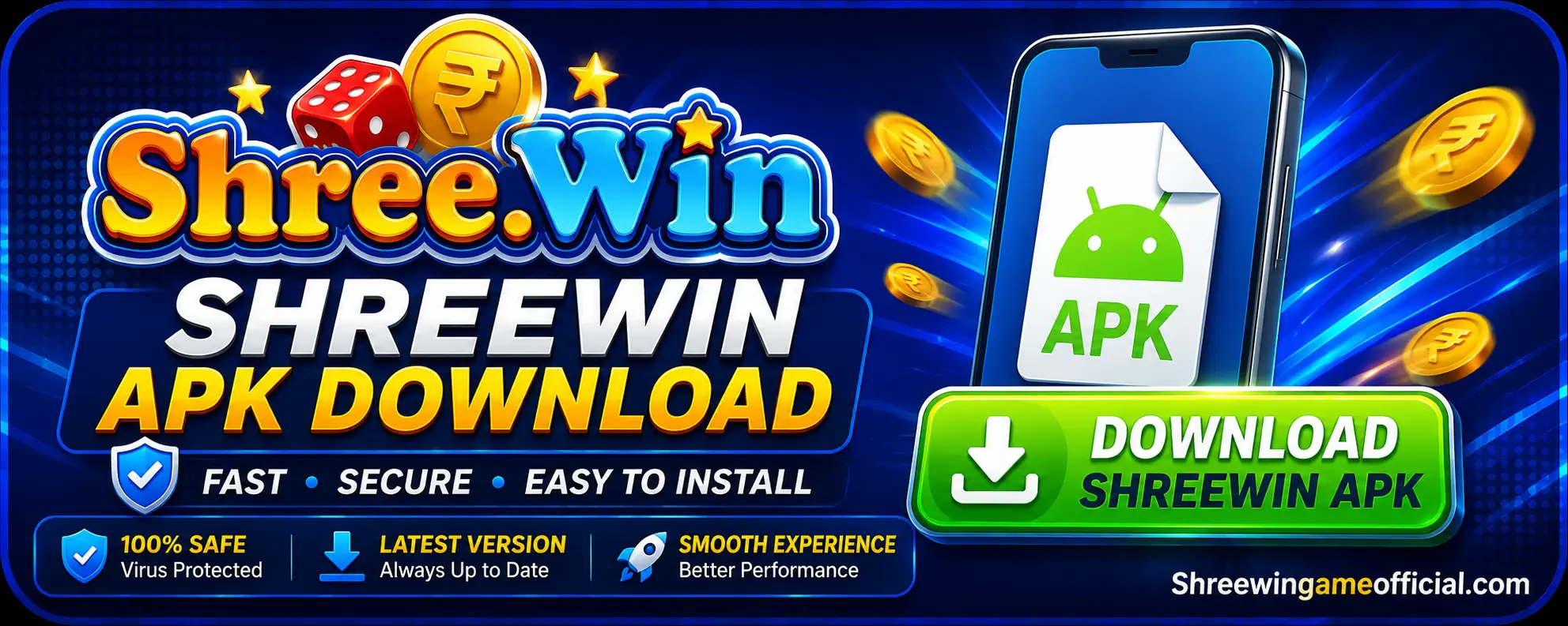Shreewin app and APK download — Quick Installation (PWA) or Complete Installation (Android APK)
